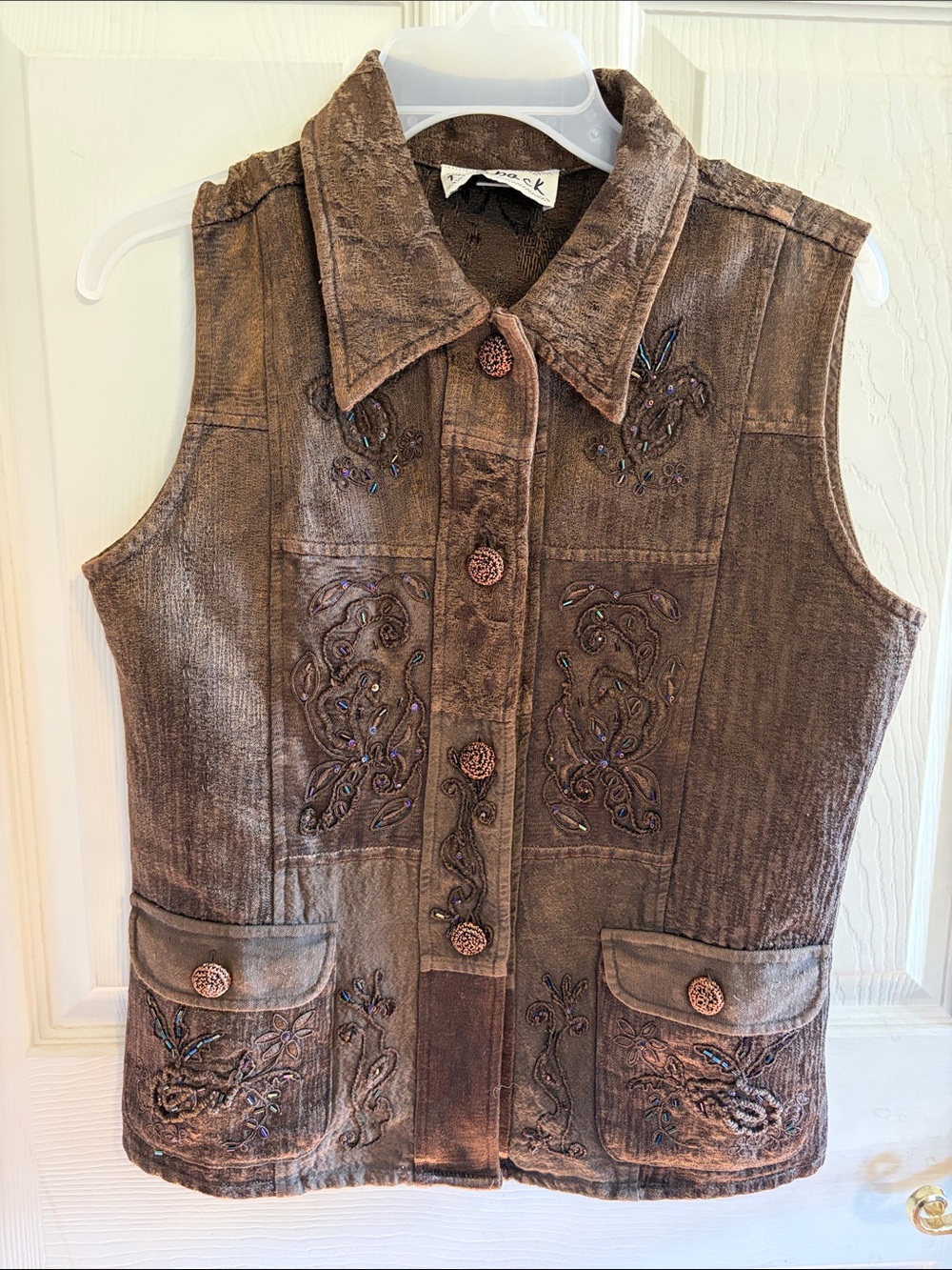 Flashback Embroidered Vest, M